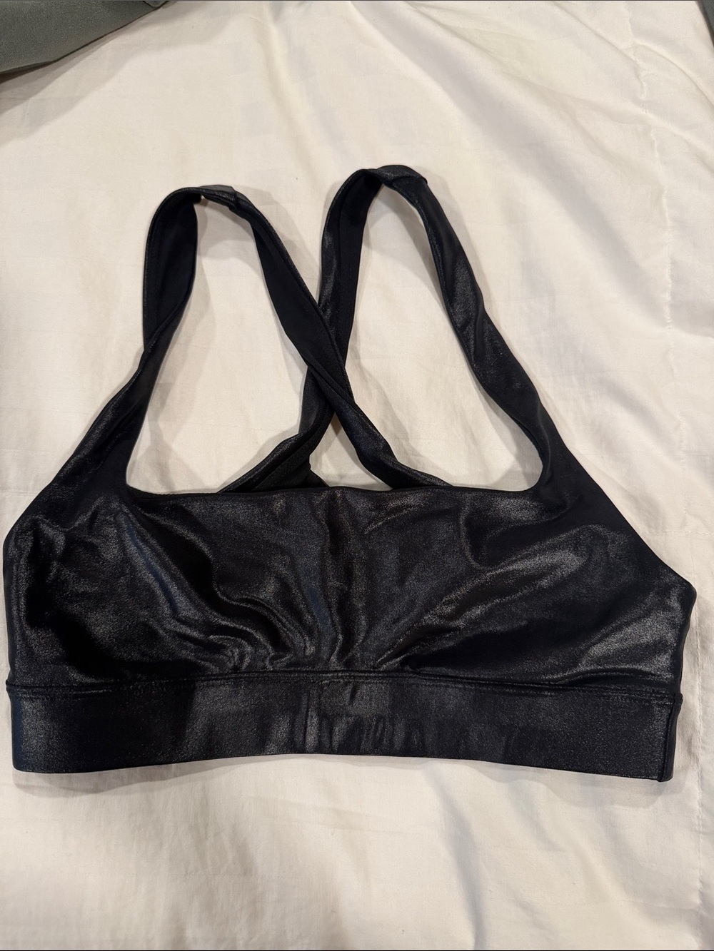 Carbon38 Black Shiny Sports Bralette